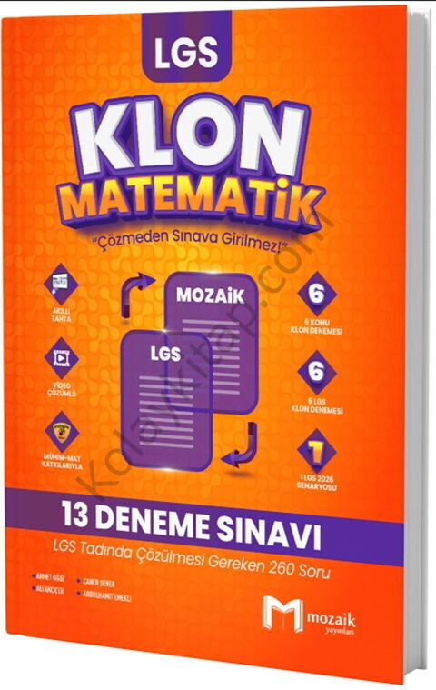 Mozaik Yayınları 8. Sınıf LGS Matematik Klon 13 Deneme