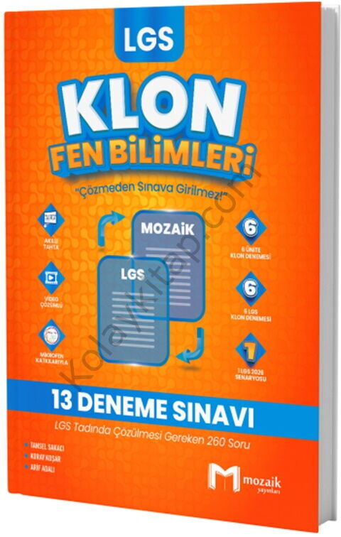 Mozaik Yayınları 8. Sınıf LGS Fen Bilimleri Klon 13 Deneme