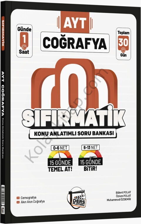Ders Platosu AYT Coğrafya Sıfırmatik Konu Anlatımlı Soru Bankası
