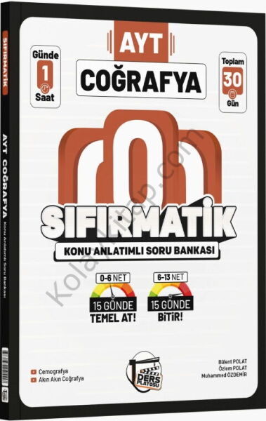 Ders Platosu AYT Coğrafya Sıfırmatik Konu Anlatımlı Soru Bankası