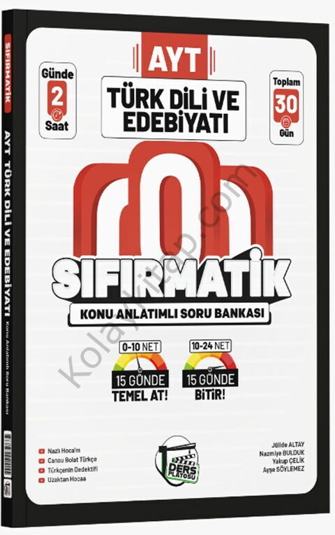 Ders Platosu AYT Türk Dili ve Edebiyatı Sıfırmatik Konu Anlatımlı Soru Bankası
