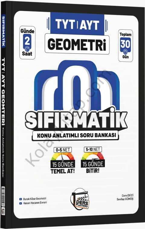 Ders Platosu TYT AYT Geometri Sıfırmatik Konu Anlatımlı Soru Bankası