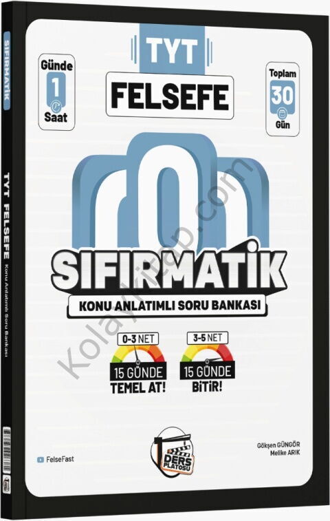 Ders Platosu TYT Felsefe Sıfırmatik Konu Anlatımlı Soru Bankası