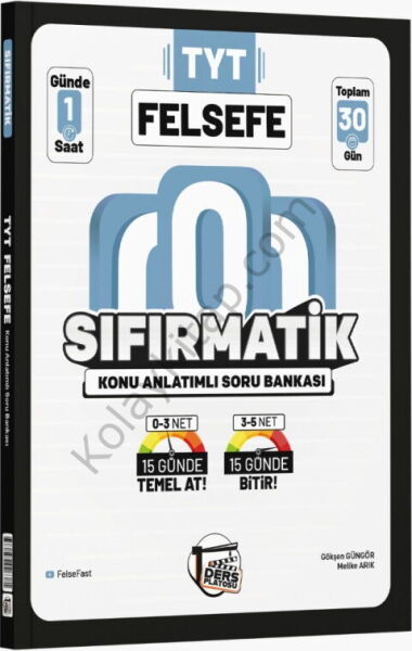 Ders Platosu TYT Felsefe Sıfırmatik Konu Anlatımlı Soru Bankası