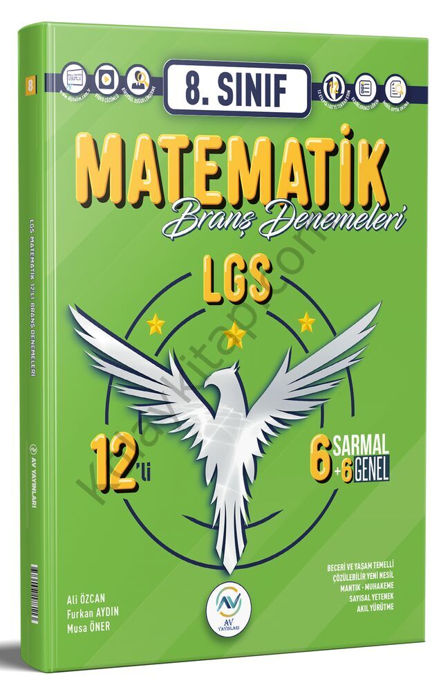 Av Akıllı Versiyon Yayınları 8. Sınıf LGS Matematik 12 li Branş Deneme