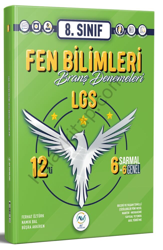 Av Akıllı Versiyon Yayınları 8. Sınıf LGS Fen Bilimleri 12 li Branş Deneme