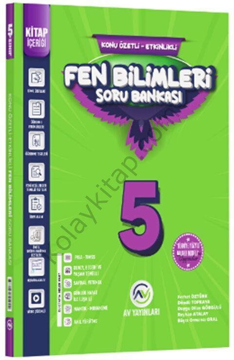 Av Yayınları 5. Sınıf Fen Bilimleri Kazanım Etkinlikli Soru Bankası