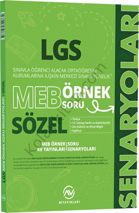 Av Yayınları 8. Sınıf LGS MEB Sözel Örnek Soru Senaryoları