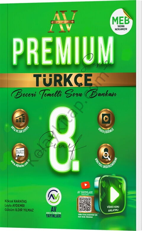Av Yayınları 8. Sınıf Türkçe Premium Beceri Temelli Soru Bankası